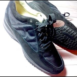 Hogan Interactive Womens Size 8.5 Black Platforms